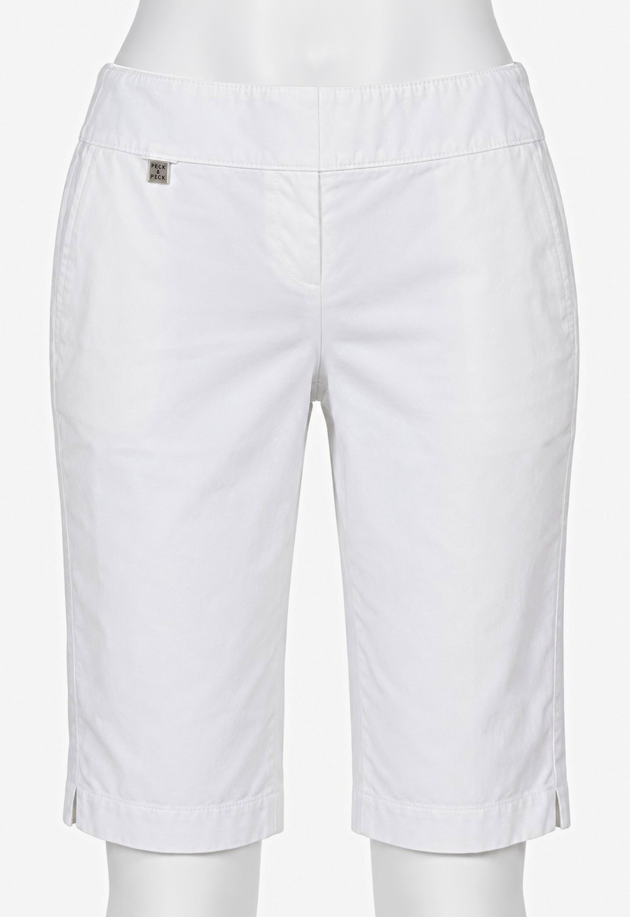 Peck & Peck White Bermuda Shorts Women’s Size 8 Golf Stretch Pull On